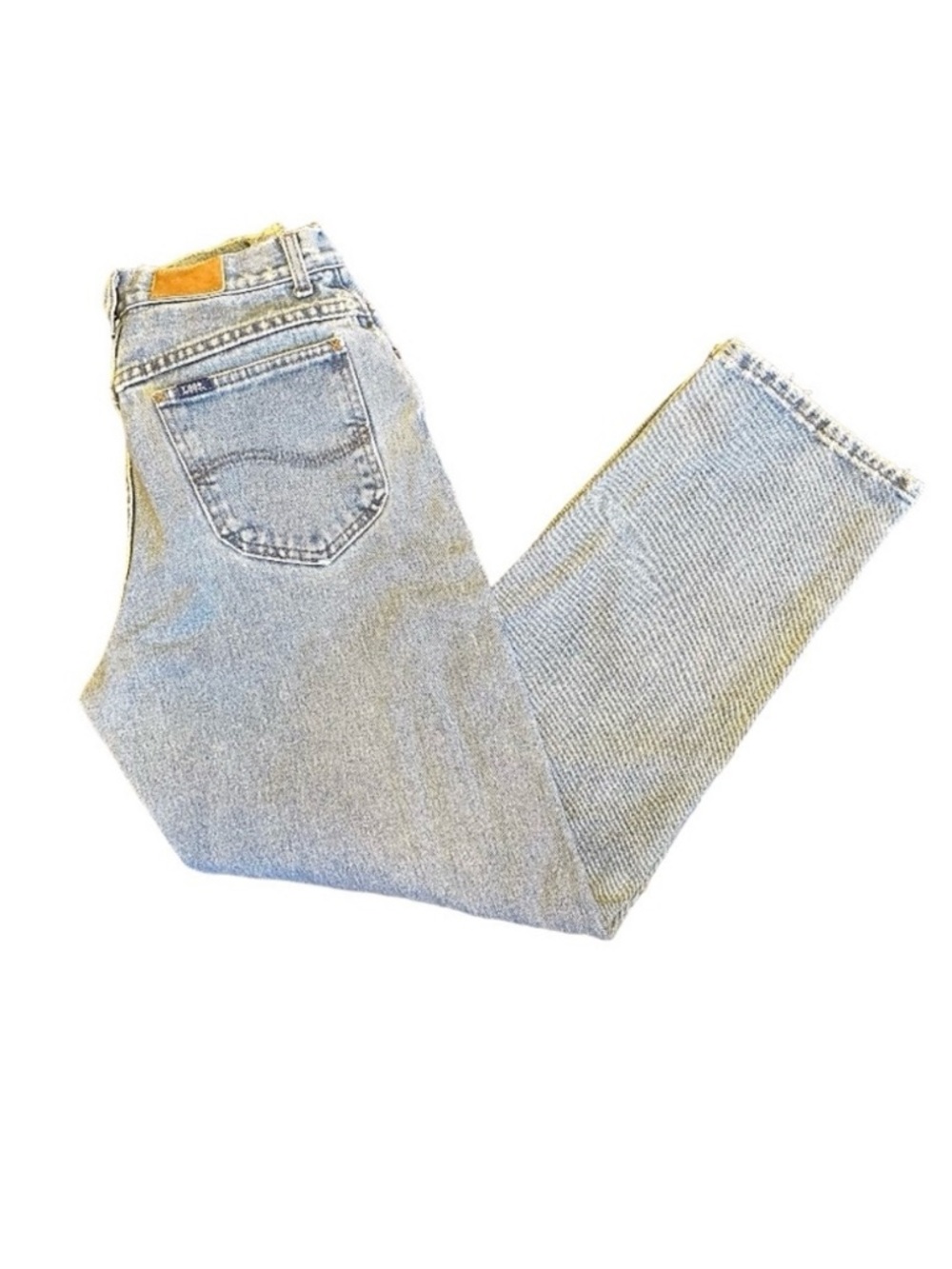 Lee Vintage Jeans Light Blue 11 MED Tapered Mom Style Broken In Straight Leg